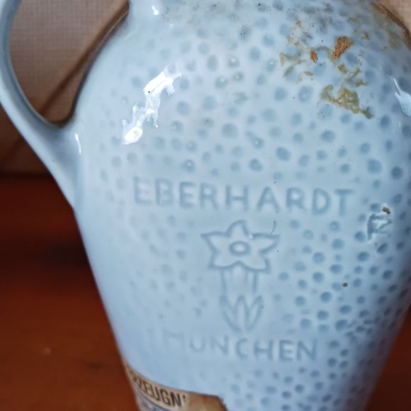 German Schnapps Gebirgs-Enzian Gentian Flower Empty Porcelain Bottle - Picture 2 of 4